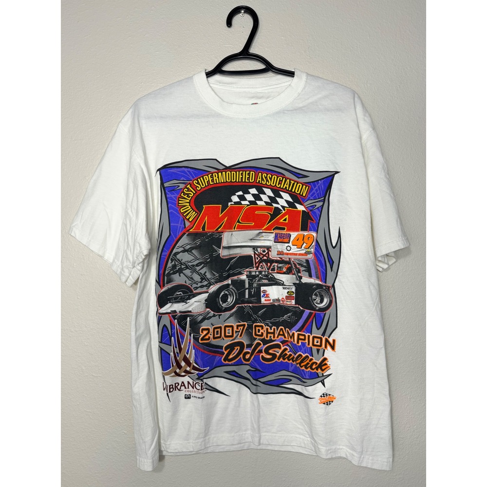 MSA Racing Shirt 2007 Champion DJ Shullick Midwest Supermodified Association L